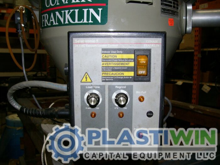 200 lb/hr Conair-Franklin w/ 800 lb. Hopper and Vacuum Loader 5 200 lb/hr Conair Franklin dryer