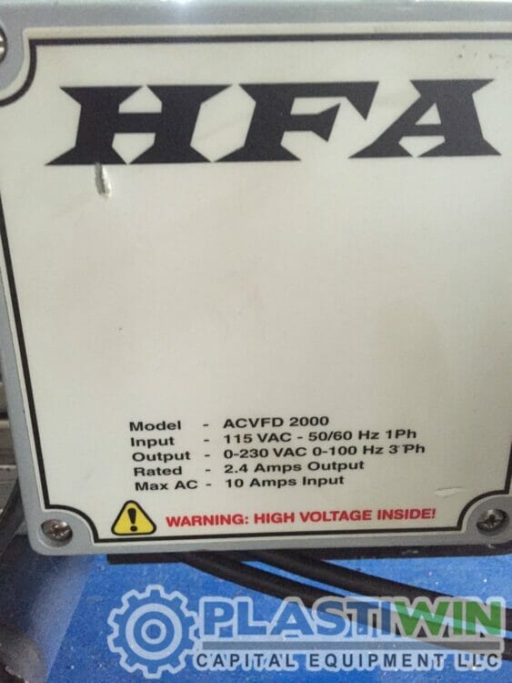 Used HFA ACVFD 2000 Flat 1/4" Cleated Conveyor 2 Used HFA ACVFD 2000 Flat 1/4 Cleated Conveyor