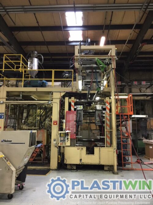 Graham Model GEC-22L Dual 22 LB. Accumulator Head Blow Molding Machine 3 EREMA Plastic Recycling System 1109 TE-DD-SG Pelletizing Line