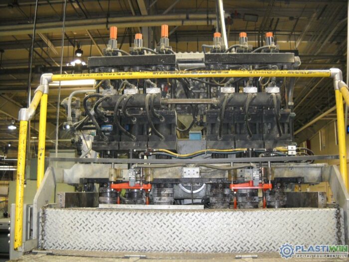 Used Uniloy Model 350 R3 (6) Head Continuous Extrusion Blow Molding Machine 9 Used Uniloy Model 350