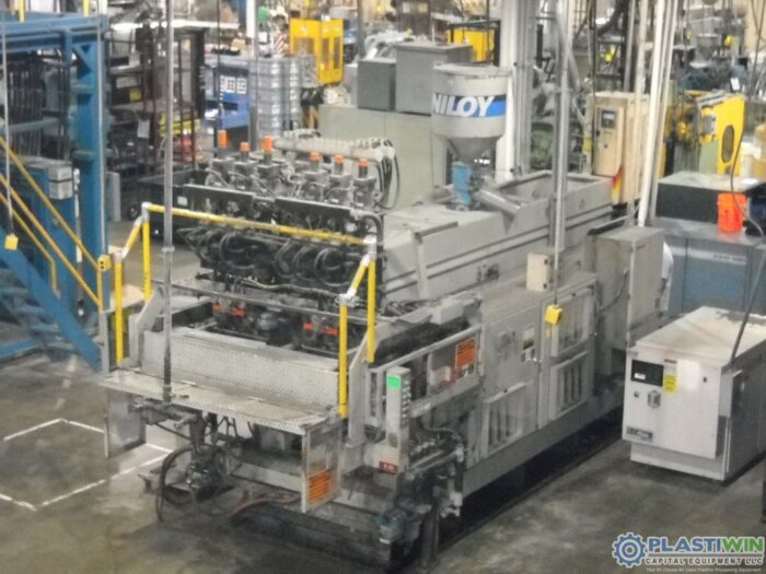 Used Uniloy Model 350 R3 (6) Head Continuous Extrusion Blow Molding Machine 10 Used Uniloy Model 350