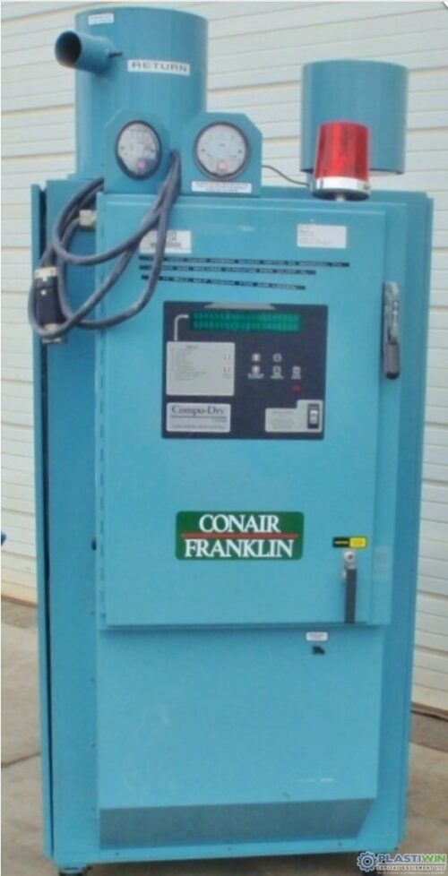 Used Conair Franklin Model CD400 Material Dryer 2 Used Cincinnati Milacron Dual 35 Lb. Accumulator Head Blow Molding Machine