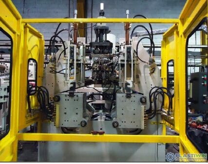used 3 head continuous extrusion blow moulding machine for sale