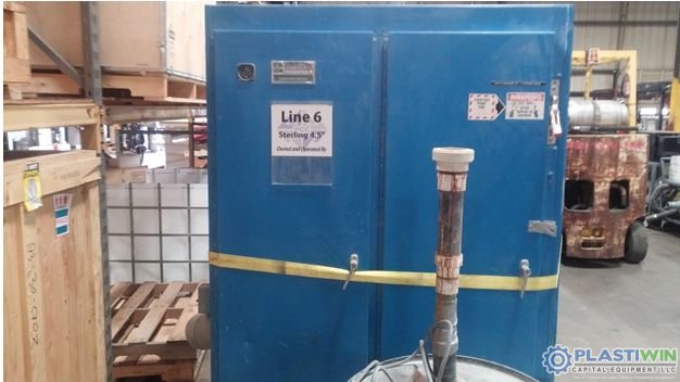 Used 4.5" 250 HP Sterling 34:1 L/D Single Screw Extruder