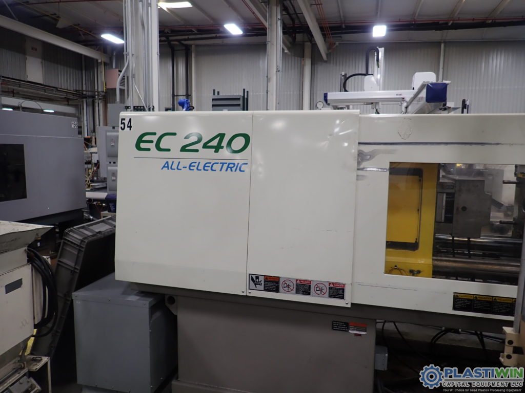Used 240 Ton Toshiba EC240 V21 6B Injection Molding Machine