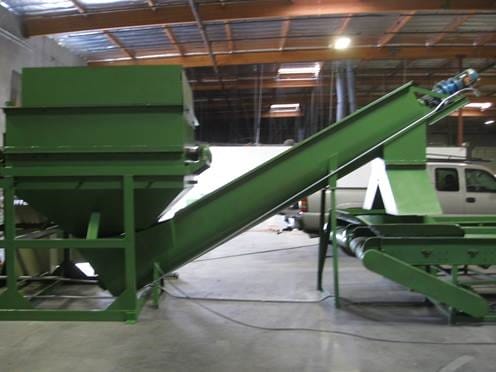 used 100 hp grinder with infeed and discharge conveyors