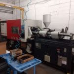 used 100 ton milacron prowler p100-9.59 injection molding machine