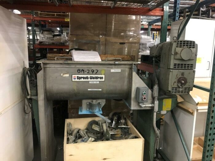 used sprout waldron 3 cubic foot ribbon blender