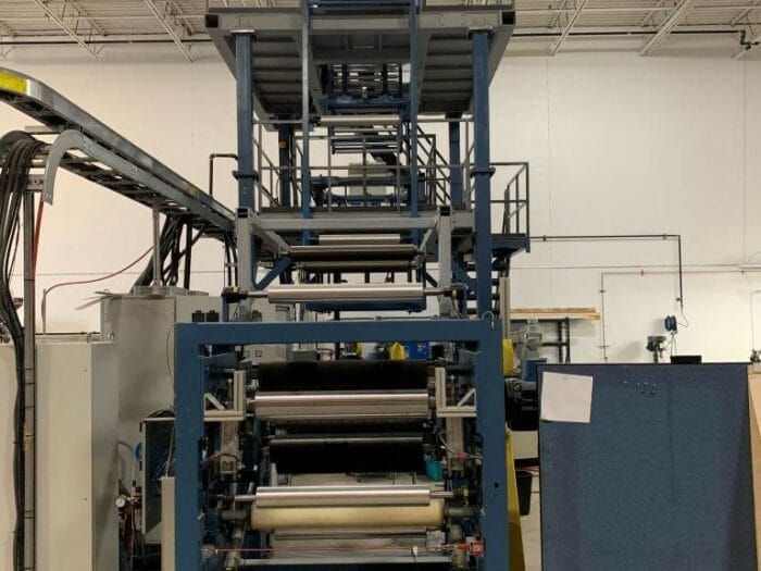 used general extrusion technologies get 2-layer lab blown film line