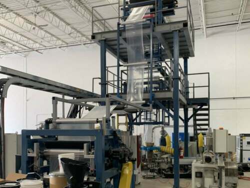 Used General Extrusion Technologies GET 2-Layer Lab Blown Film Line