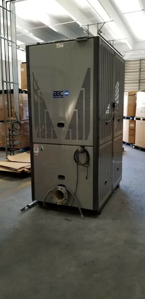 used 30 ton aec gpac-105 air cooled chiller