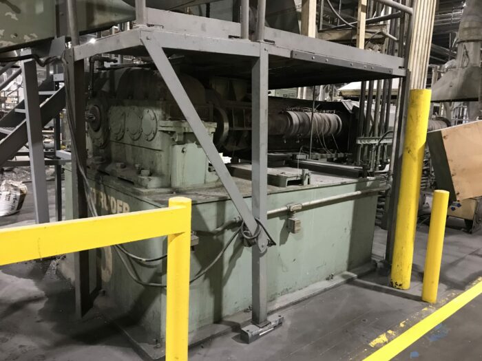 used 6" sterling 500 hp 38:1 l/d single screw extruder