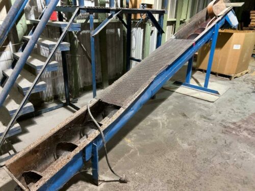 used 12" incline auger conveyor