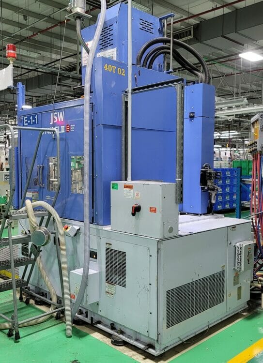 Used 40 Ton JSW JT40 REL III Two Station Rotary Vertical Injection Molding Machine