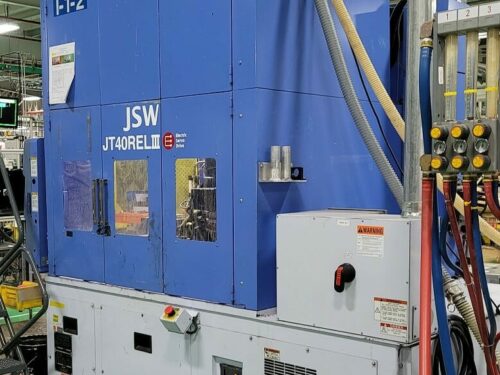 Used 40 Ton JSW JT40 REL III Two Station Rotary Vertical Injection Molding Machine
