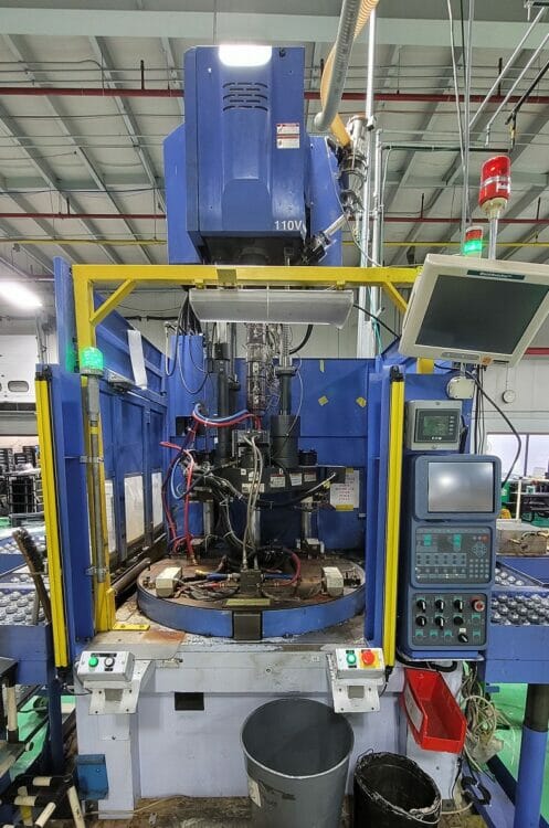Used 70 Ton JSW JT70 REL III Two Station Rotary Vertical Injection Molding Machine