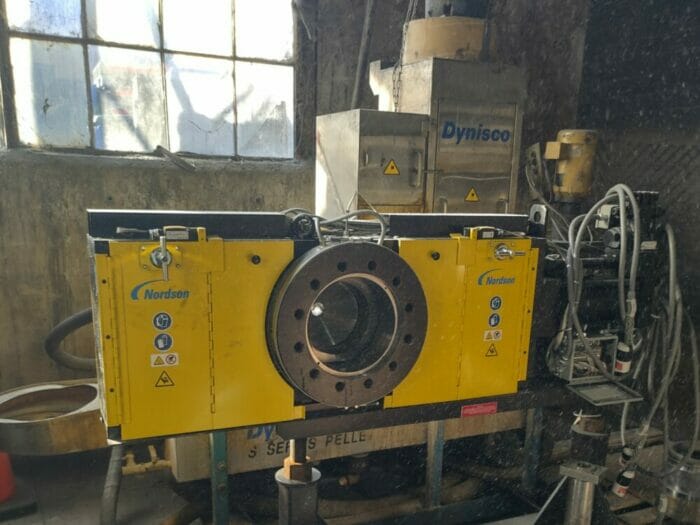 Used 8” Nordson EH80 Hydraulic Slide Plate Screen Changer