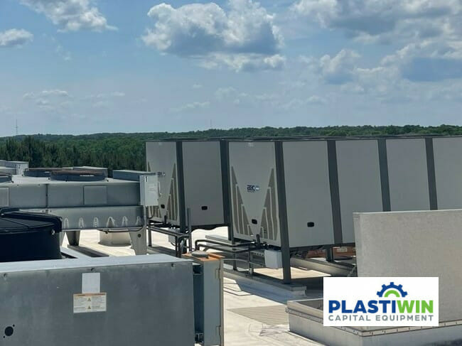 Used AEC Galvanized Cooling Tower with Rooftop Condenser
