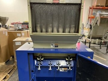 Used 30 HP CMG Granulator Package with Conveyor and Evacuation System