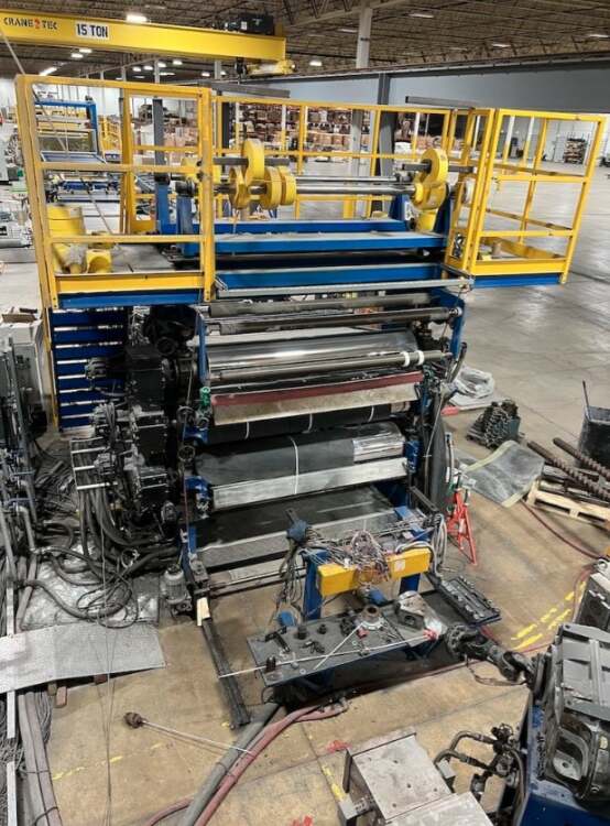 Used 72" Wide JWell CJWH-110 Twin Screw Extrusion Sheet Line
