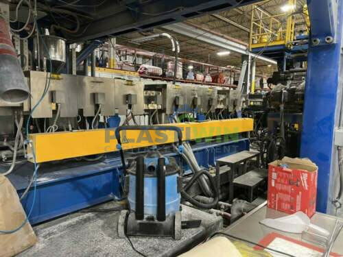 Used 72" JWell CJWH-110 Twin Screw Extrusion Sheet Line
