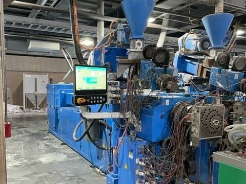 Used 90mm Weber DS9.20 20:1 L/D Co-Extrusion Profile Extrusion Line