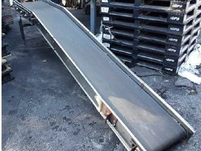 Used 12” x 144” 2 HP Stainless Steel Incline Conveyor
