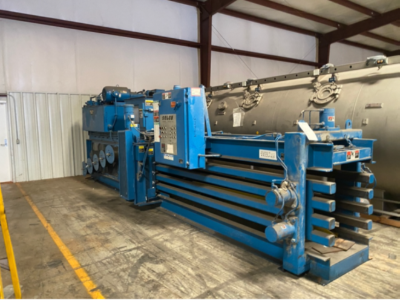 Used 30 HP Harris-Selco HSO-127AR Horizontal Bale Press