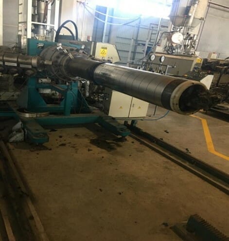 Used 8" JWELL JWS75 Corrugated Pipe Extrusion Line