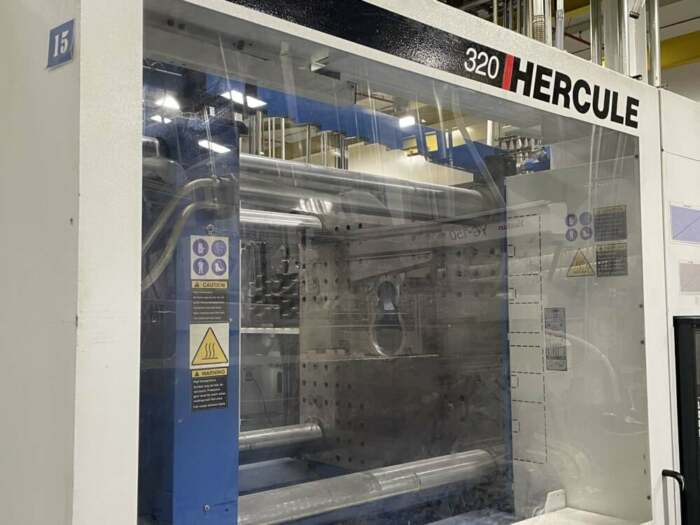 Used 320 Ton Billion Hercule D2 H1300/2000-320 2 Shot Injection Molding Machine