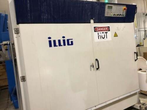 Used Illig VHW 90/4B 4-Roll Pre-Heater and Unwind Stand