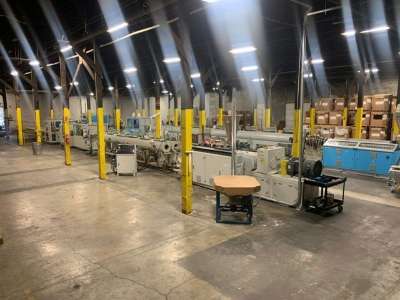 Used Zhangjiagang Sevenstars Machinery SJSZ 80/156 Twin Screw PVC Pipe Extrusion Line