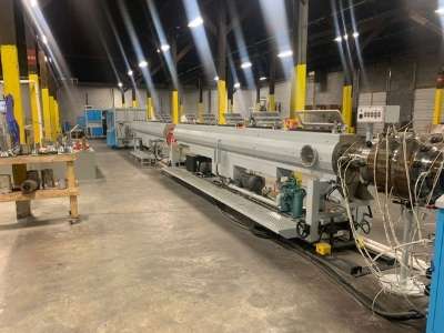 Used 3.5" Everplast EMD-90 PVC Pipe Extrusion Line