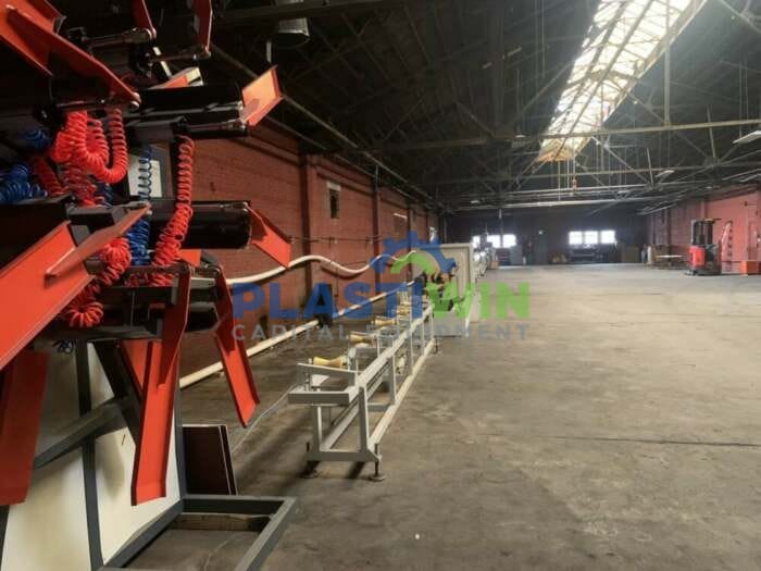 Used 65mm Zhangjiagang Sevenstars Machinery SJ65/38 Single Screw HDPE Pipe Extrusion Line