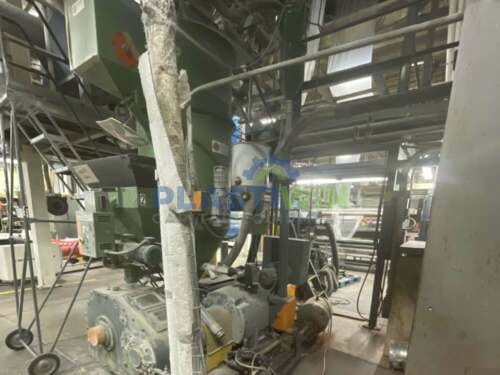Used 4.5” Gloucester 24:1 L/D Complete Blown Film Extrusion Line