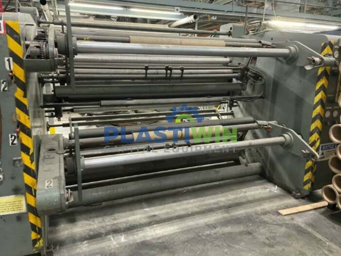 Used 4.5” Gloucester 150-200 HP 24:1 L/D Complete Blown Film Extrusion Line