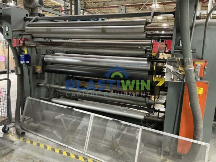 Used 4.5” Gloucester 30:1 L/D Complete Blown Film Extrusion Line