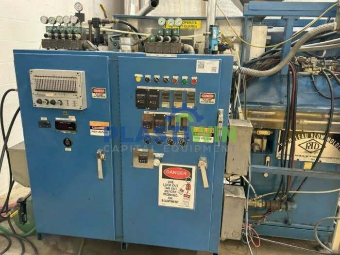 Used Rocheleau Model SPB-2 Reciprocating Screw Blow Molding Machine