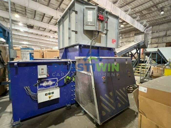 Used 150 HP Shred-Tech Single Shaft Shredder