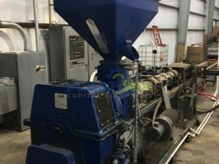 Used 4.5" HPM Single Screw Extruder Pelletizing Line