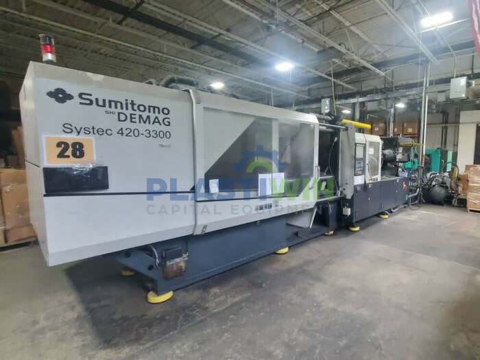 Used 420 Ton Sumitomo Systec 420/820-3300 Thermoset Injection Molding Machine