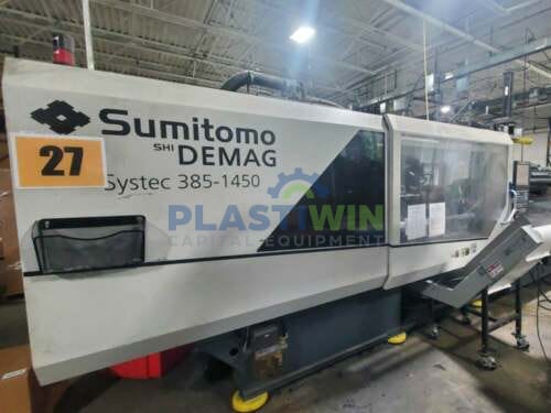 Used 385 Ton Sumitomo Systec 385/720-1450 Thermoset Injection Molding Machine