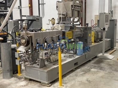 Used 70mm CPM Century Extrusion 20:1 Twin Screw Extruder