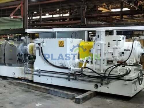 Used 110mm Krauss Maffei ZE110Ax53D-UT Twin Screw Extruder