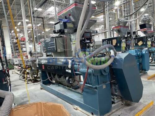 Used 4" Davis Standard Super Blue Single Screw Extruder