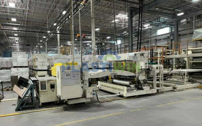 Used 80" Davis Standard 130MM45T Sheet Line with 5" 34:1 Extruder 1 Davis Standard 130MM45T