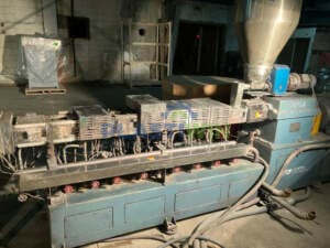 Used 50mm Xinda 40:1 L/D Complete Strand Pelletizing Line