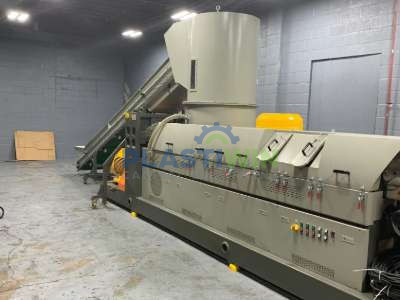 Used 150mm Huaxing HXSJ 150-DWM11 Three Stage Plastic Extrusion Line