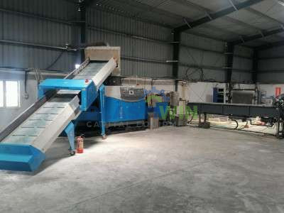 Used Erema TVE Model PC 1108 TE PET Pelletizing Recycling Line