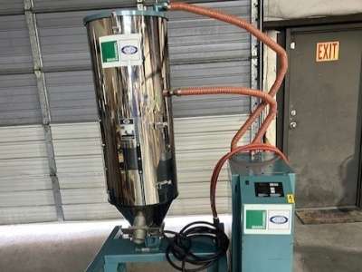 Used UNA-DYN Dehumidifying Hopper Dryer with Solid Cone Hopper